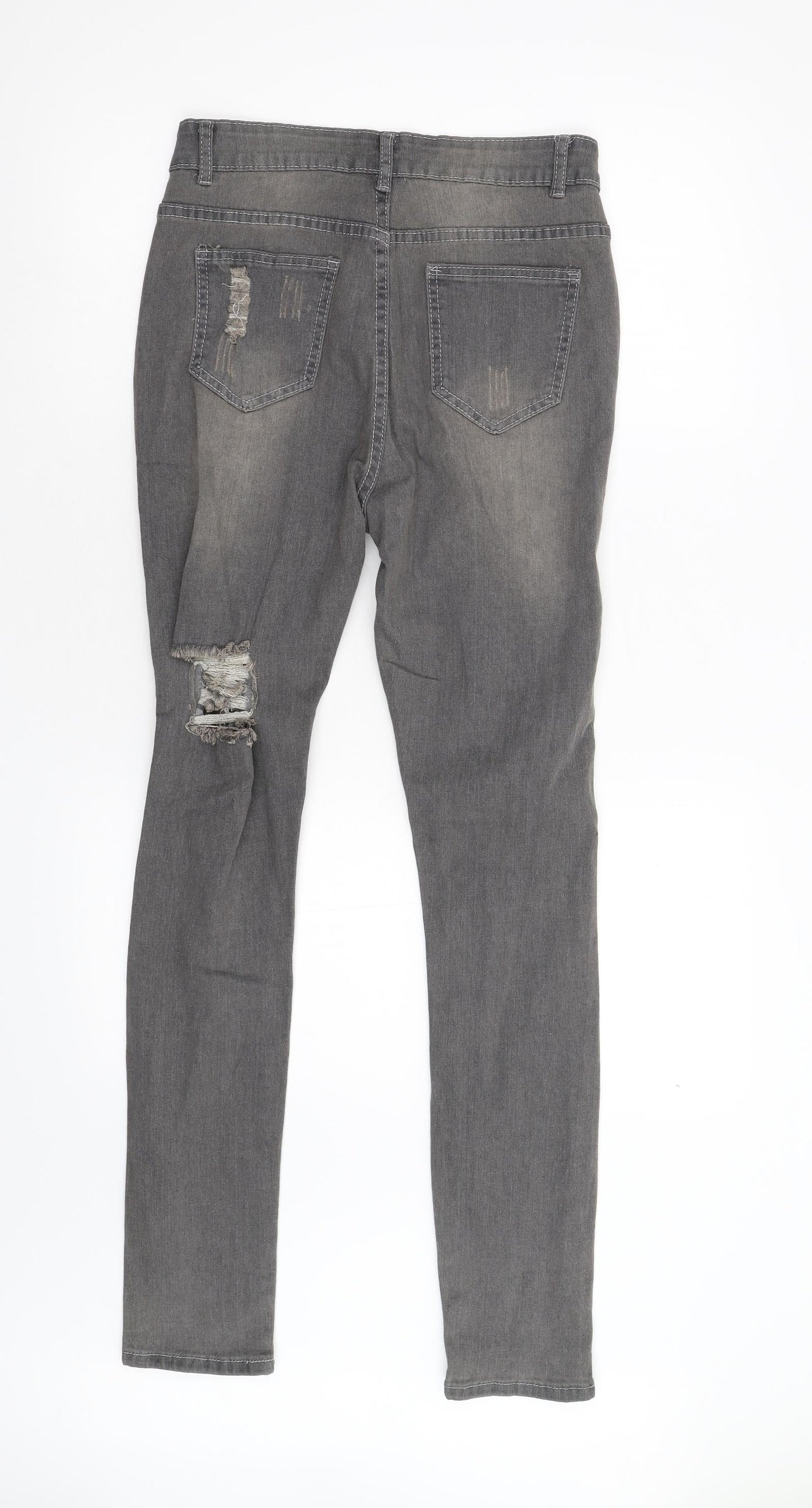 Womens UK Size 10 Preworn Slim Fit Skinny Black Jeans