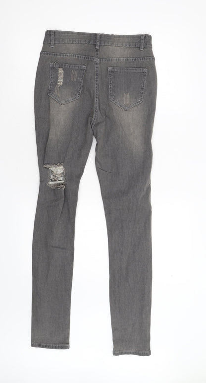 Womens UK Size 10 Preworn Slim Fit Skinny Black Jeans