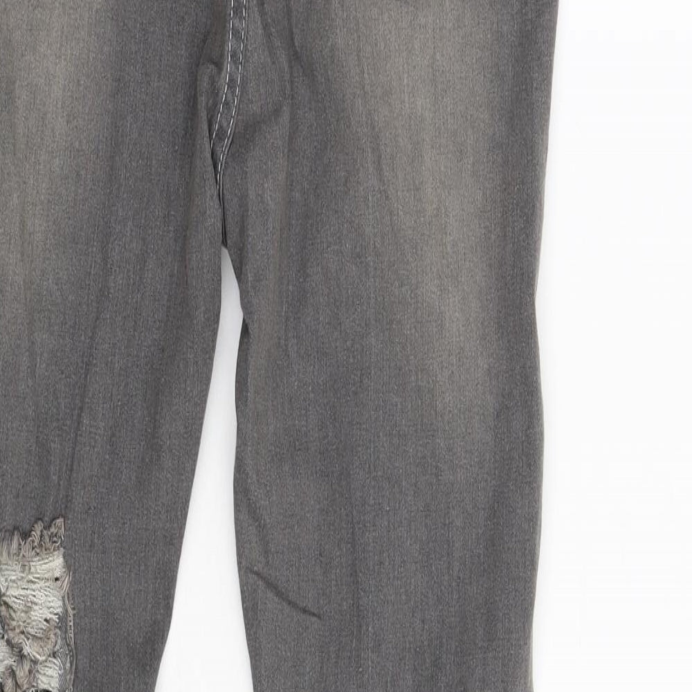 Womens UK Size 10 Preworn Slim Fit Skinny Black Jeans