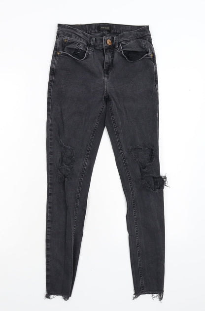 River Island Womens Black  Denim Skinny Jeans Size 8 L26 in