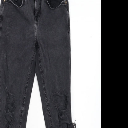 River Island Womens Black  Denim Skinny Jeans Size 8 L26 in