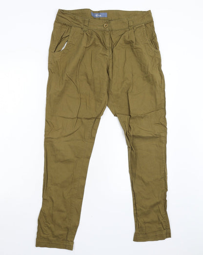 Womens UK Size 10 Evie Regular Fit  Brown Trousers