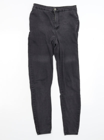 Primark Womens Black  Denim Skinny Jeans Size 10 L28 in