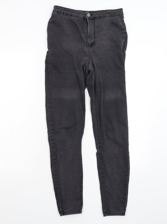 Primark Womens Black  Denim Skinny Jeans Size 10 L28 in