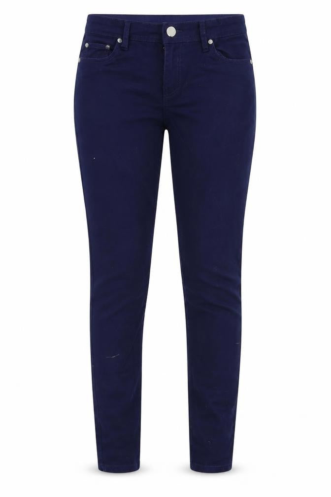 Front view of Originals women’s blue denim skinny jeans, size UK 10, 28-inch leg