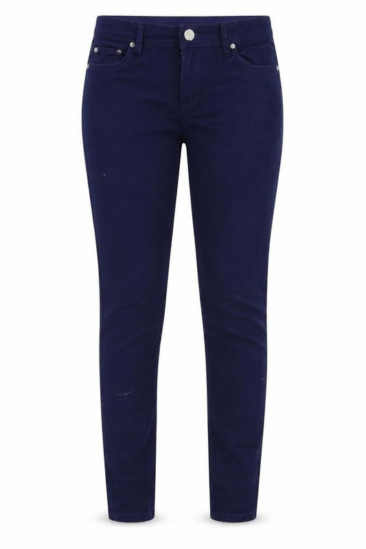 Front view of Originals women’s blue denim skinny jeans, size UK 10, 28-inch leg