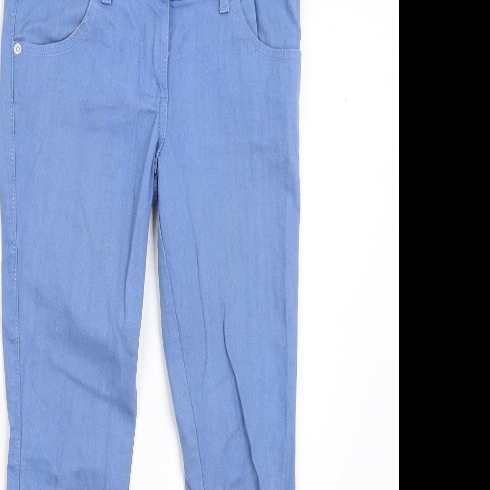M&S Girls Blue  Damask Skinny Jeans Size 11 Years