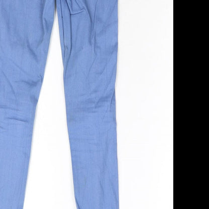 M&S Girls Blue  Damask Skinny Jeans Size 11 Years