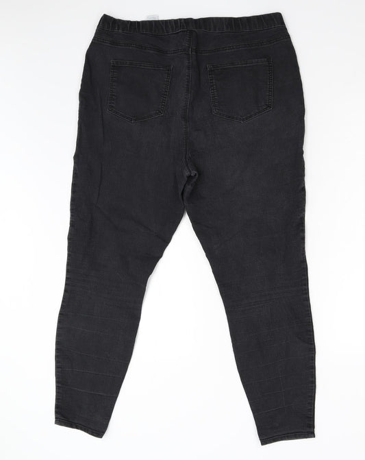 Matalan Womens Black  Denim Jegging Jeans Size 16 L28 in