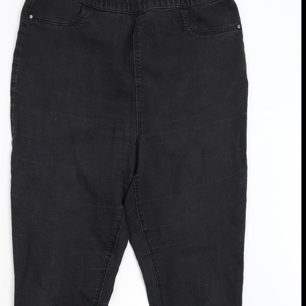 Matalan Womens Black  Denim Jegging Jeans Size 16 L28 in