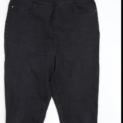 Matalan Womens Black  Denim Jegging Jeans Size 16 L28 in