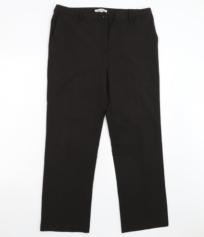Womens UK Size 14 Annabelle Regular Fit  Brown Trousers
