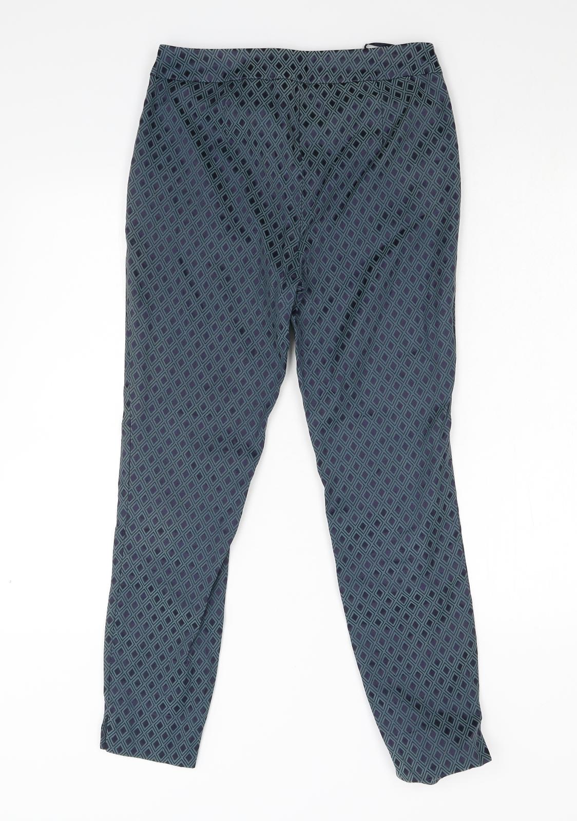 Womens UK Size 8 NEXT Regular Fit  Green Trousers