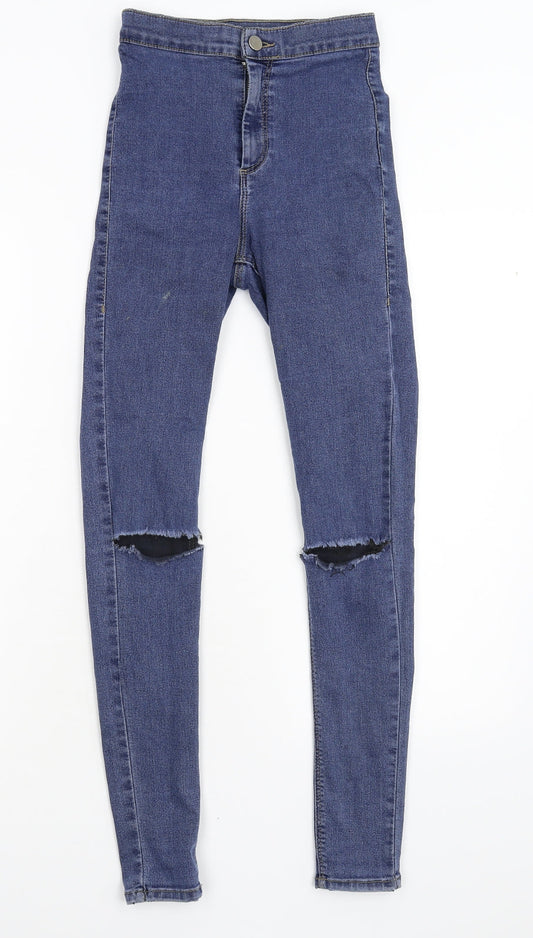 Topshop Womens Blue  Denim Skinny Jeans Size 26 L32 in