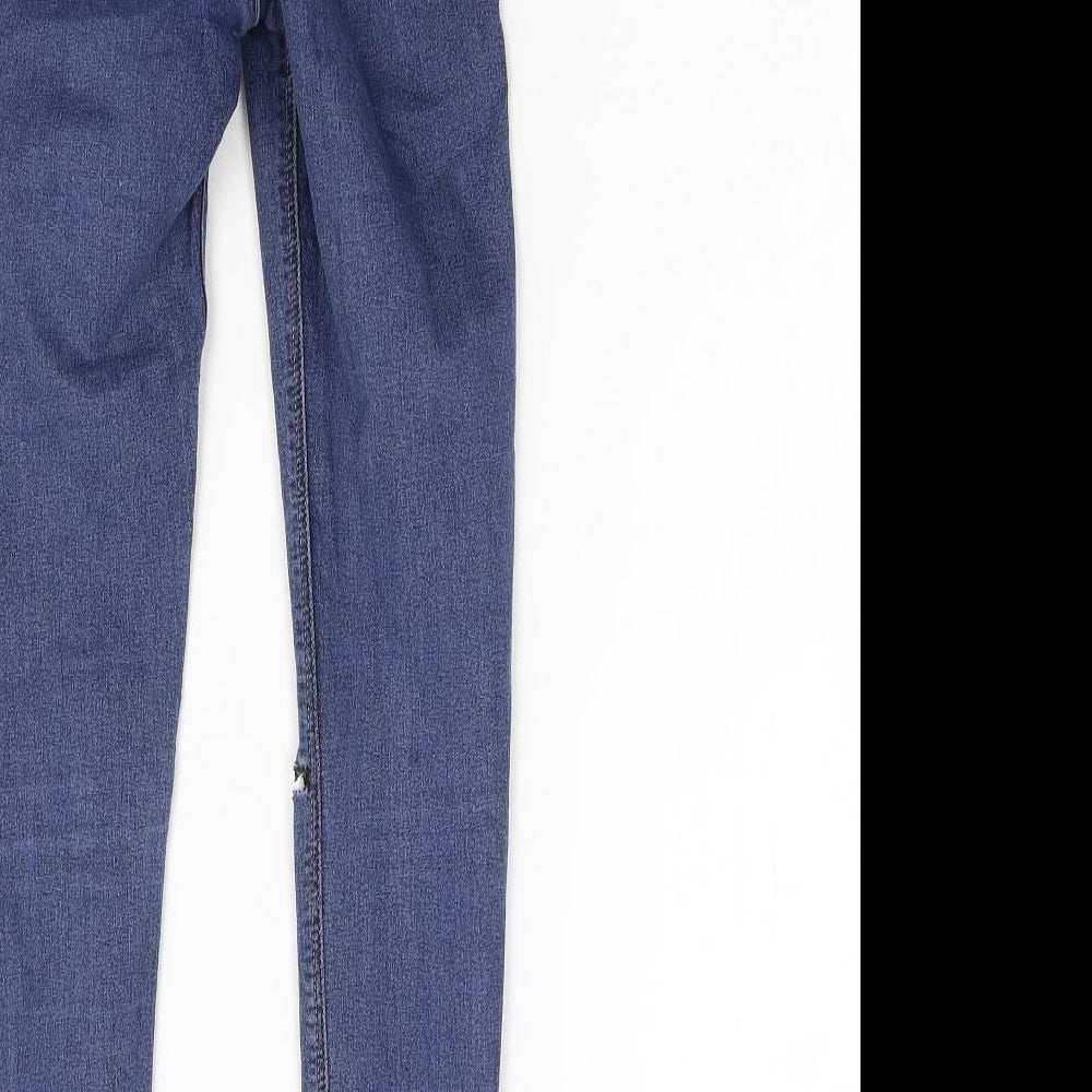 Topshop Womens Blue  Denim Skinny Jeans Size 26 L32 in