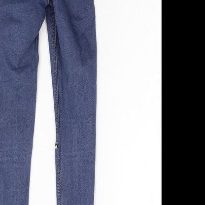 Topshop Womens Blue  Denim Skinny Jeans Size 26 L32 in
