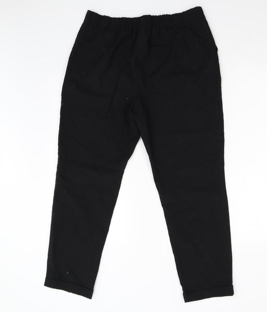 Matalan Womens Black   Trousers  Size 14 L26 in