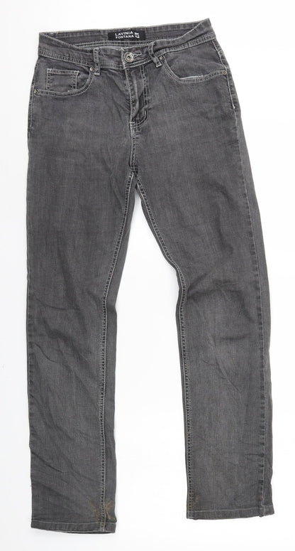 Lavinia Fontana Womens Black   Straight Jeans Size 10 L30 in - Lavinia Fontana