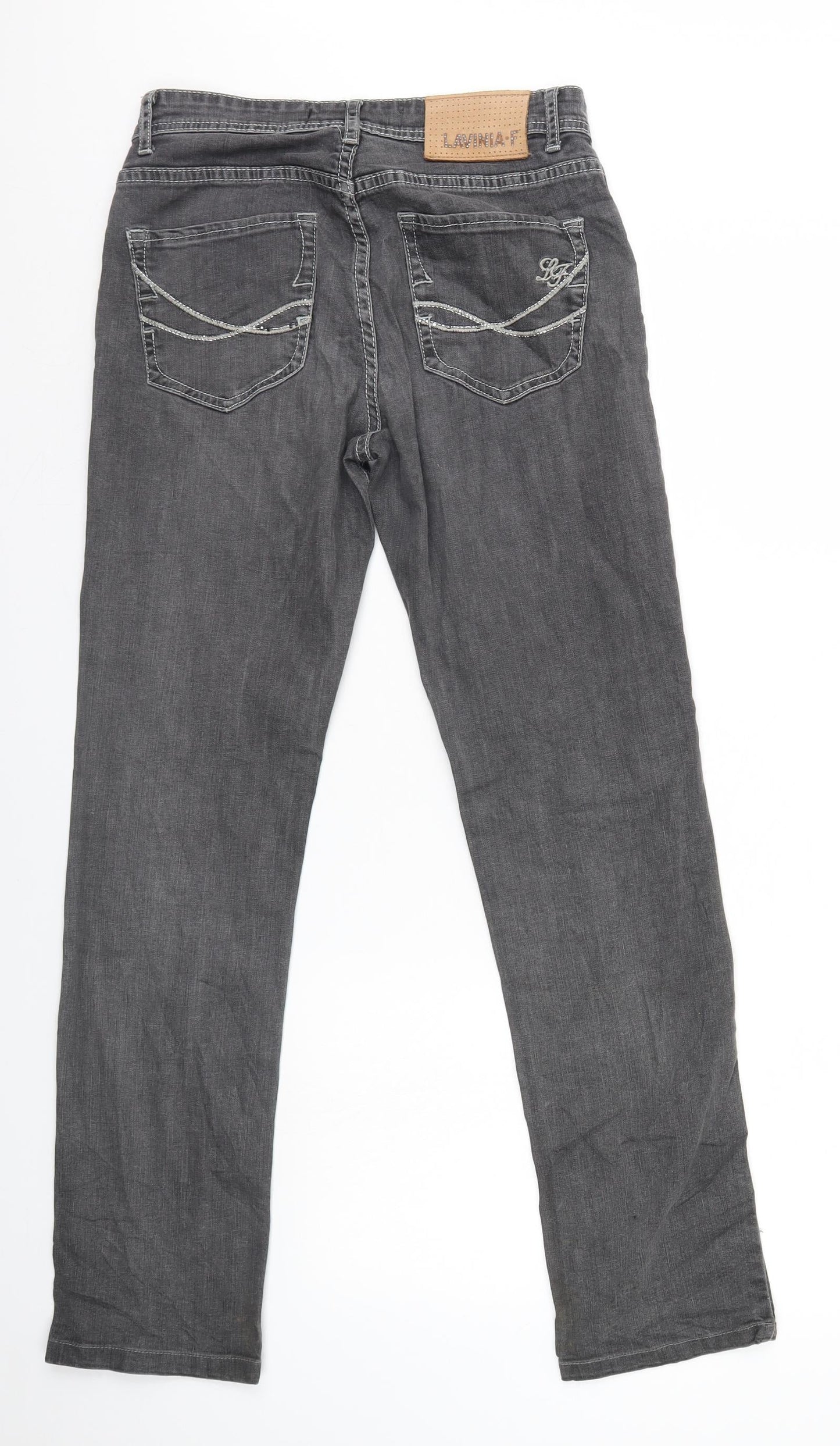 Lavinia Fontana Womens Black   Straight Jeans Size 10 L30 in - Lavinia Fontana