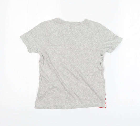 F&F Boys Grey Striped  Basic T-Shirt
