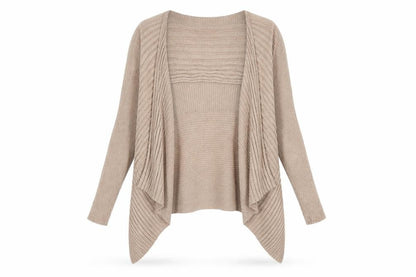 Marks & Spencer Womens Beige Striped  Cardigan Jumper Size 8