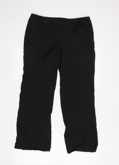Womens UK Size 12 Preworn Regular Fit  Black Trousers