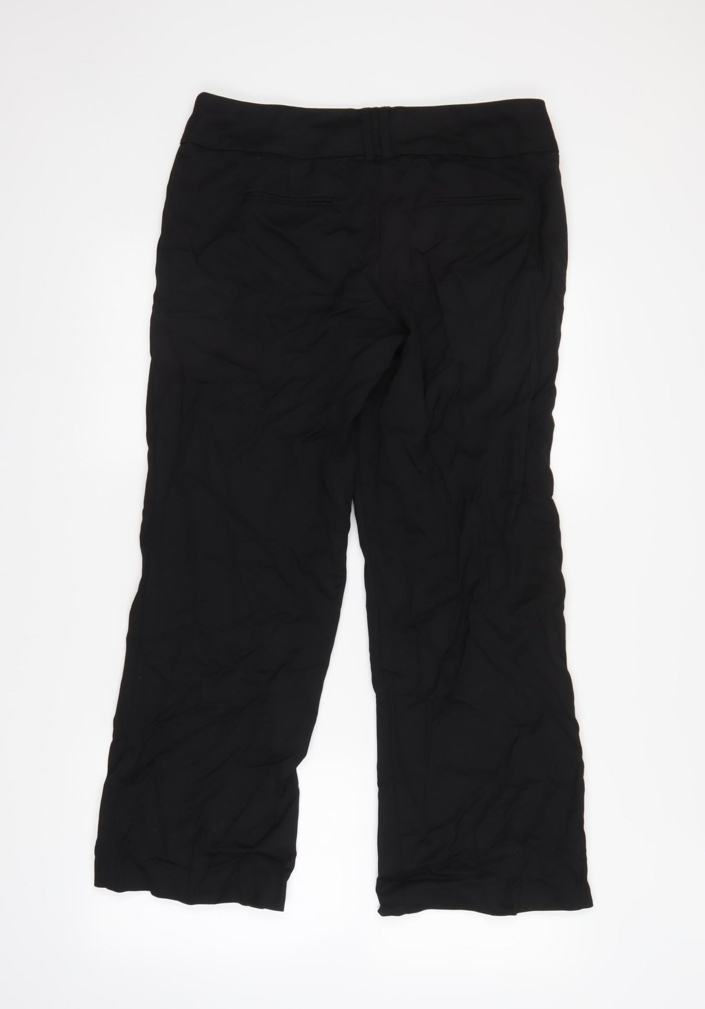 Womens UK Size 12 Preworn Regular Fit  Black Trousers