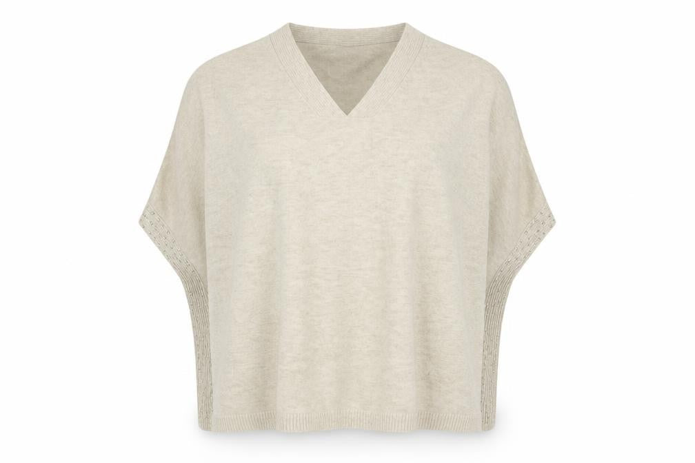 Womens UK Size 8 NEXT Beige Wrap Jumper