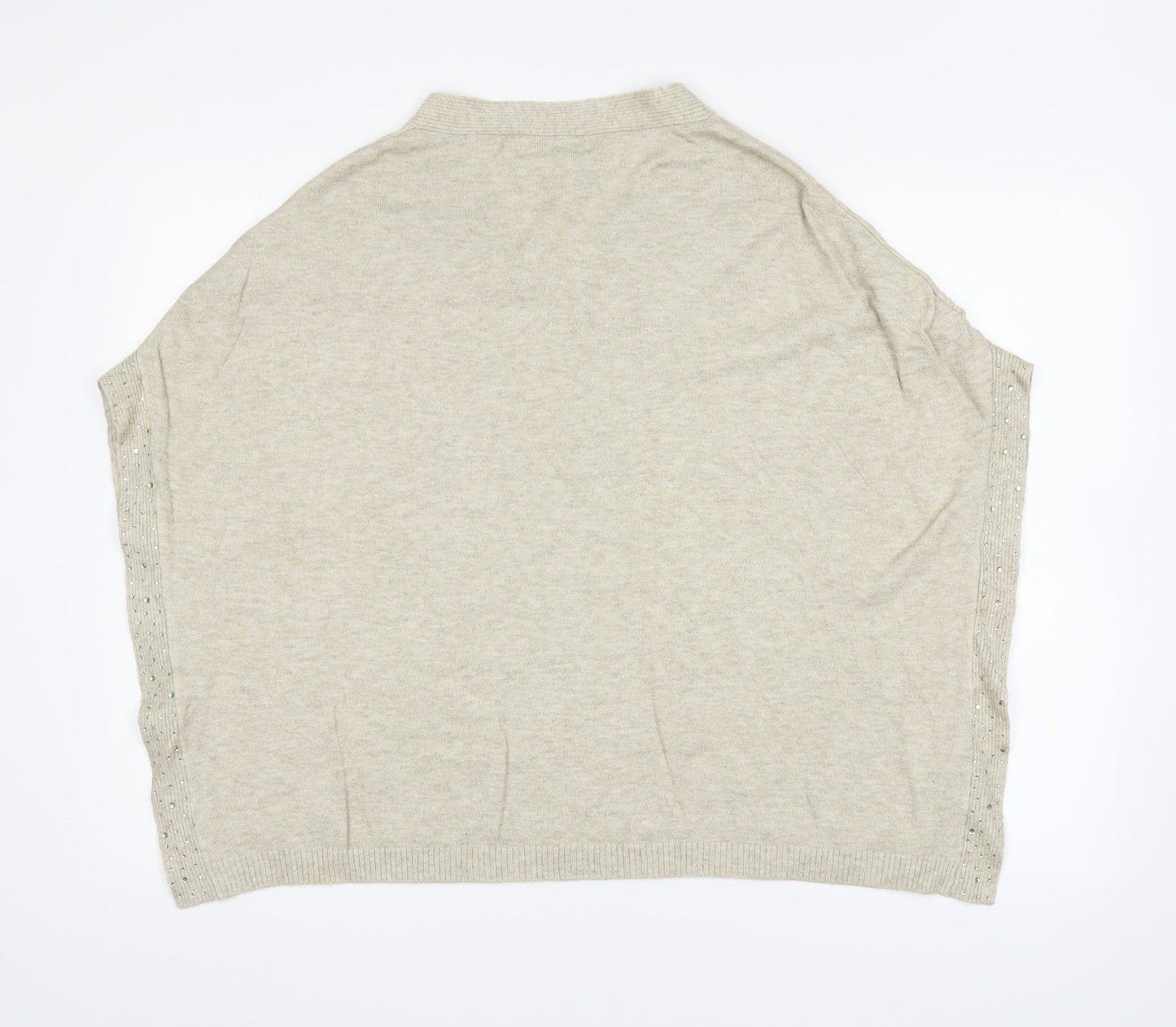 Womens UK Size 8 NEXT Beige Wrap Jumper