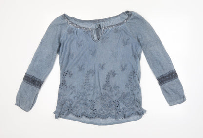 Womens UK Size  Preworn Blue Pullover Jumper