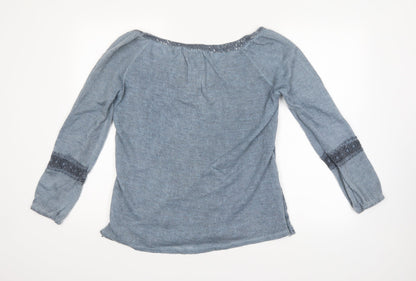 Womens UK Size  Preworn Blue Pullover Jumper