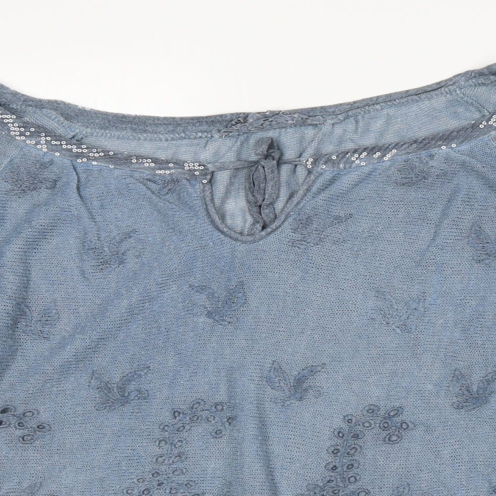 Womens UK Size  Preworn Blue Pullover Jumper