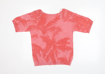 George Womens Red Floral  Pullover Jumper Size 10