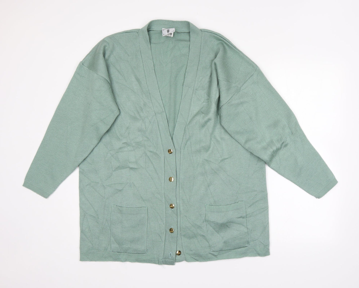 Womens UK Size  Preworn Green Cardigan Jumper