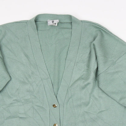 Womens UK Size  Preworn Green Cardigan Jumper