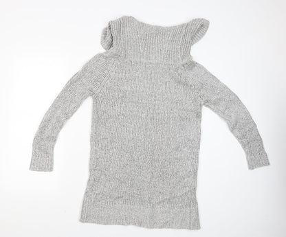 Womens UK Size M New Look Grey Pullover Jumper