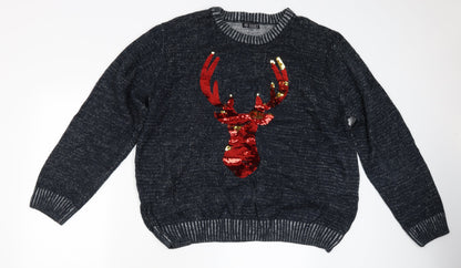 Avenue Womens Grey   Pullover Jumper Size 2XL  - Moose