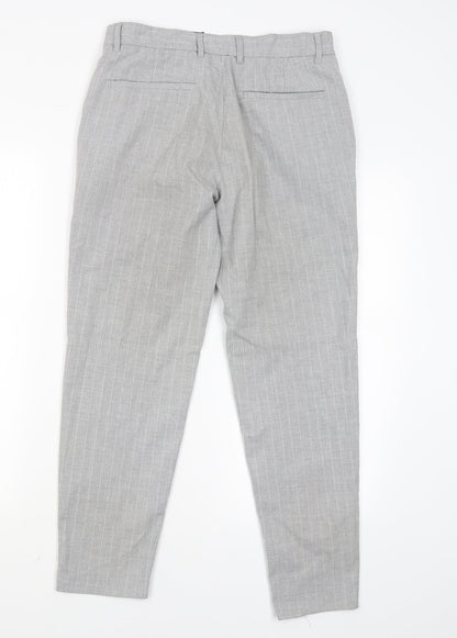 Berkshka Womens Grey Striped  Capri Trousers Size 38 L26 in