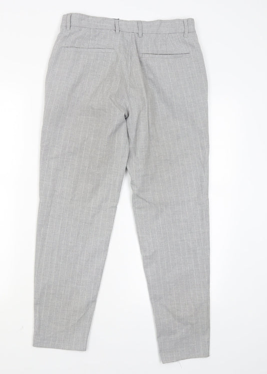 Berkshka Womens Grey Striped  Capri Trousers Size 38 L26 in