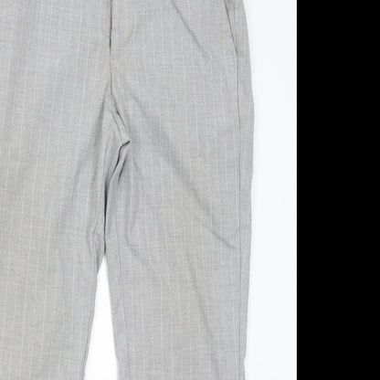 Berkshka Womens Grey Striped  Capri Trousers Size 38 L26 in