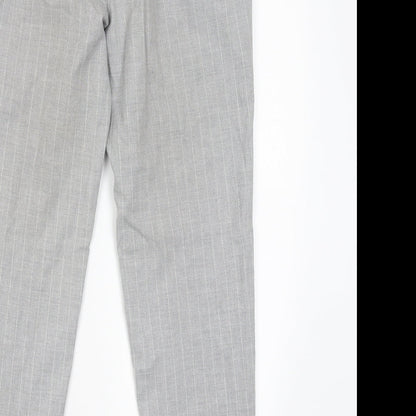 Berkshka Womens Grey Striped  Capri Trousers Size 38 L26 in