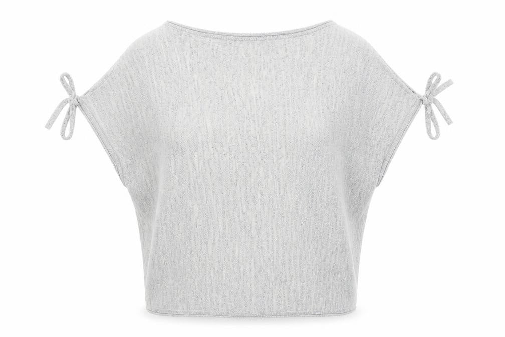 Womens UK Size 10 Mini Velvet Grey Pullover Jumper