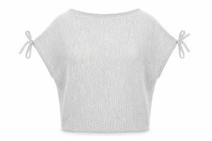 Womens UK Size 10 Mini Velvet Grey Pullover Jumper