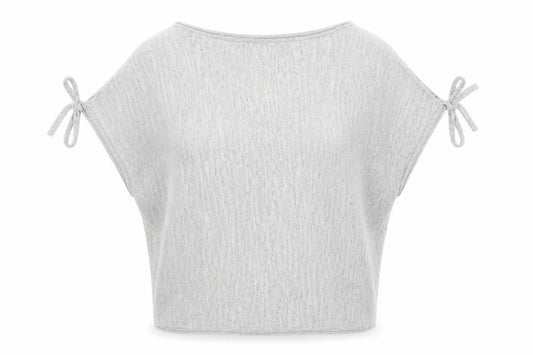 Front view of Mini Velvet women’s grey jumper, size UK 10