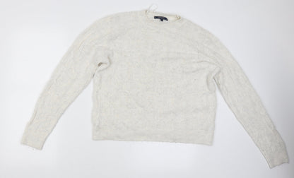 Womens UK Size 12 Maine White Pullover Jumper
