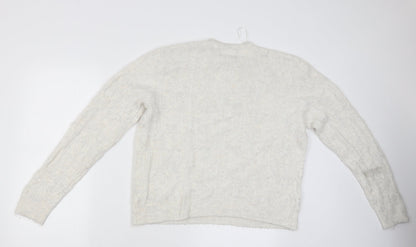 Womens UK Size 12 Maine White Pullover Jumper