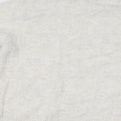 Womens UK Size 12 Maine White Pullover Jumper