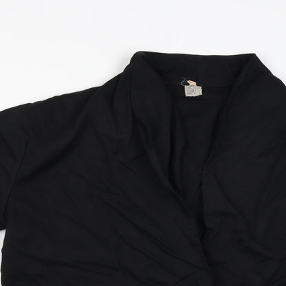 Womens UK Size 14 Preworn Black Cardigan Jumper