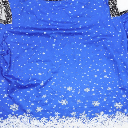 Preworn Womens Blue Fair Isle  Top Pyjama Top Size S  - Rudolph Christmas