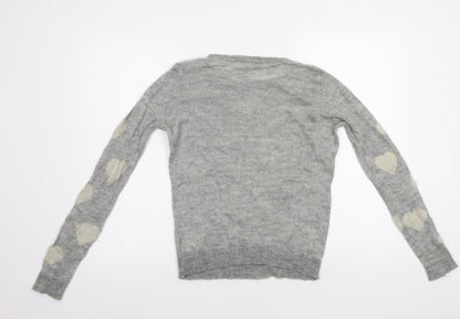 Womens UK Size 12 Dorothy Perkins Grey Pullover Jumper